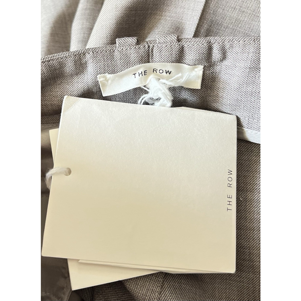 NWT THE ROW Diane Virgin Wool Straight Leg Pants 6 Quiet Luxury Capsule Career - Picture 10 of 11